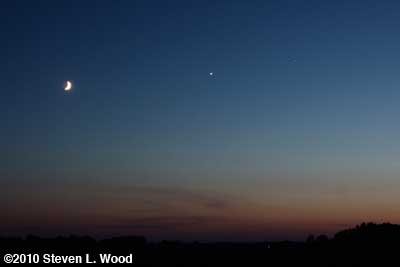 Conjunction - Moon, Mars, Venus, Saturn (8/13/2010)