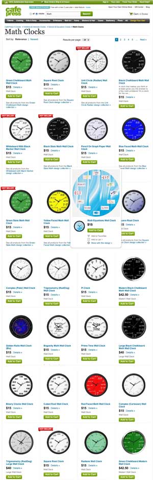 Cafe Press Wall Clocks