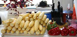 Sweet corn & peppers