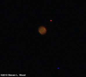 Photo of Mars and Phobos
