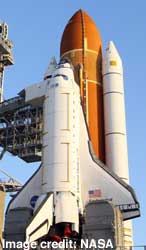 Endeavour waits on launchpad