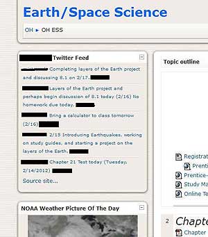 Twitter Moodle feed