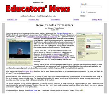 Resource Sites for Teachers