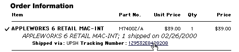 AppleStore UPS tracking link