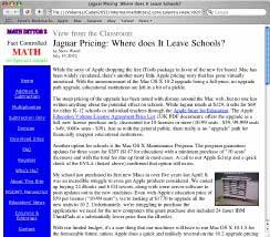 Jaguar Pricing Column